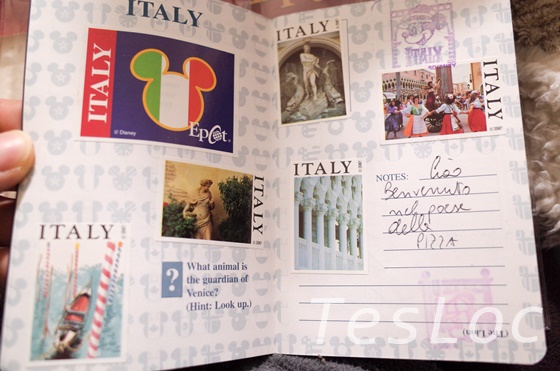 WDWエプコット「ワールドショーケース」イタリア館パスポート